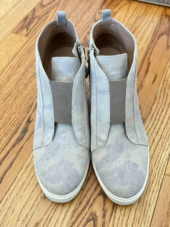 Linea Paolo Camo Suede Wedge Sneaker Booties Gorpcore Streetwear 7.5 - Picture 4 of 11